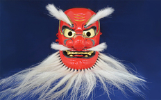 備中神楽面桐一刀彫 事代主の命 伯泉作 民芸品 工芸品 | 【公式】岡山