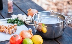 TSBBQ] ステンレスダッチオーブン 8インチ (シルバー)【 キャンプ用品