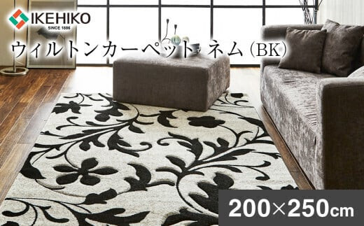 ウィルトンカーペット ネム 200×250cm BK イケヒコ