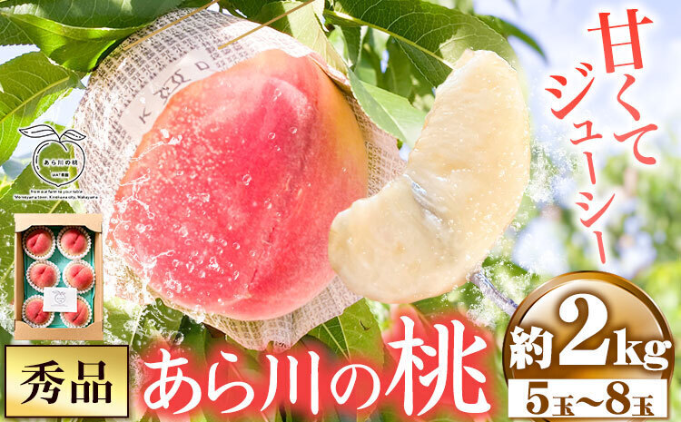 先行予約 秀品 あら川の桃 約2kg (5～8玉) 旬の品種をお届け！ もも