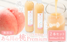 あら川の桃Premium ギフトセット 500ml×2本 八旗農園《30日以内に出荷