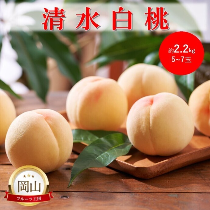 2026年 早期受付 岡山県産 清水白桃 (約2.2kg)5～7玉 桃 白桃 もも