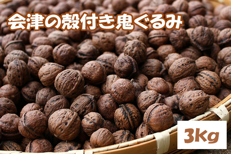殻つき 会津の鬼ぐるみ3kg | 【公式】福島県ばんだい町ふるさと納税