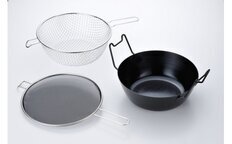 涅 IH対応　窒化鉄フライパン24cm＆いため鍋24cm スタンド式蓋付 和平フレイズ 涅 IH対応窒化鉄フライパン24cm&いため鍋24cm(スタンド式