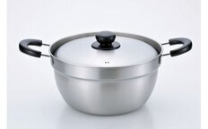 EM-011 燕三 IH対応ふきこぼれにくい両手鍋23cm & 片手鍋16cm (目皿付