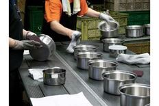 EM-023 燕三 IH対応片手鍋18cm & 両手鍋20cm & 二段蒸し器24cm (お玉付