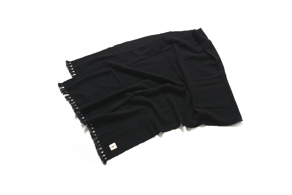 カシミア手織りストール(ブラック)・白缶 FCCS100006 TF | 【公式