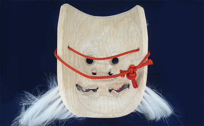備中神楽面桐一刀彫 猿田彦の命 伯泉作 民芸品 工芸品 | 【公式】岡山