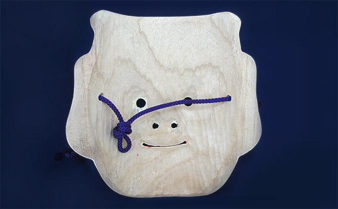 備中神楽面桐一刀彫 事代主の命 伯泉作 民芸品 工芸品 | 【公式】岡山