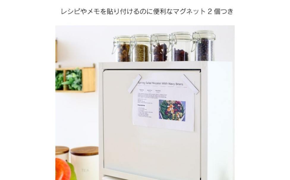 白いスパイスラック・ポット4杯【YGK-754】【 調味料入れ