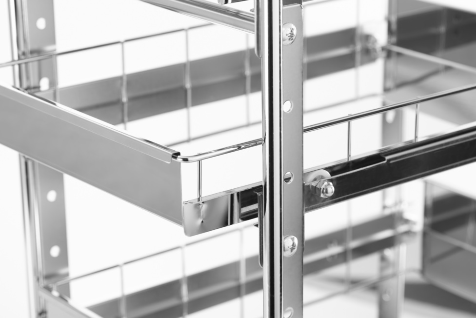 株式会社オビタス] ステンレス製引出しラック 3段 幅30【 キッチン用品