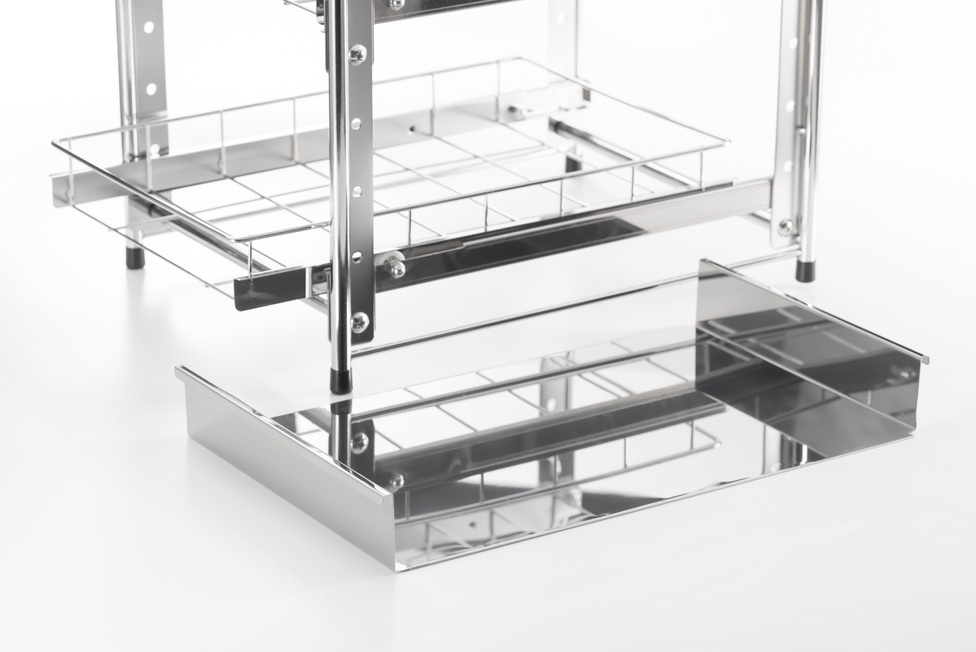 株式会社オビタス] ステンレス製引出しラック 3段 幅30【 キッチン用品