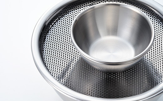 業務用ステンレスボウル・ザル WEB限定セット】ステンレスボウルとステンレスザルセット 24cm