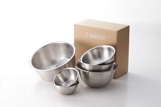 3WAY 水切りボウル & ステンレスボウル 3点 セット (二合ミニボウル2個