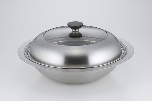 継ぎ目のないステンレス卓上鍋 蒸し皿付き30cm FC022094 TF | 【公式