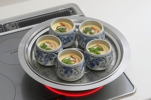 継ぎ目のないステンレス卓上鍋 蒸し皿付き30cm FC022094 TF | 【公式