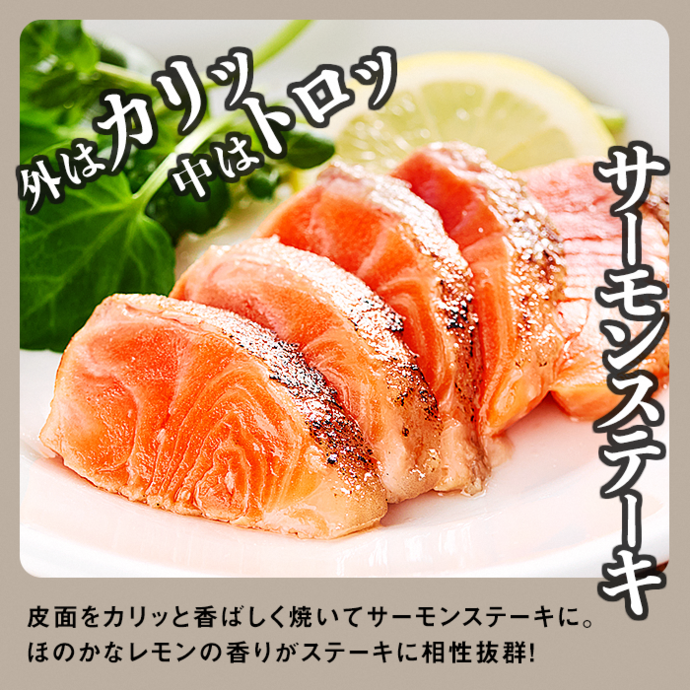 国産サーモン ブロック 約850g 皮あり 4パック 広島レモンサーモン